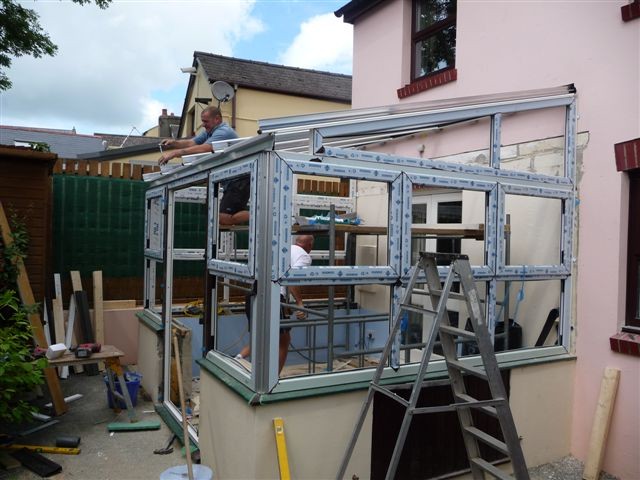 Frame and roof structure in progress